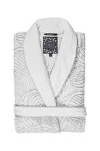 Laden Sie das Bild in den Galerie-Viewer, Dodo Pavone Jacquard Bademantel Weiß von MOOOI