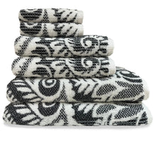 Laden Sie das Bild in den Galerie-Viewer, Devilla Handtücher Ornament schwarz weiß
