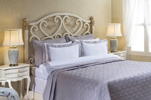 Laden Sie das Bild in den Galerie-Viewer, 3-teilig Bettwäsche Set MODERN 135x200 grau Stehsaum mit gesticktem Zierstreifen